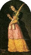 Francisco de Zurbaran archangel st, gabriel. France oil painting artist